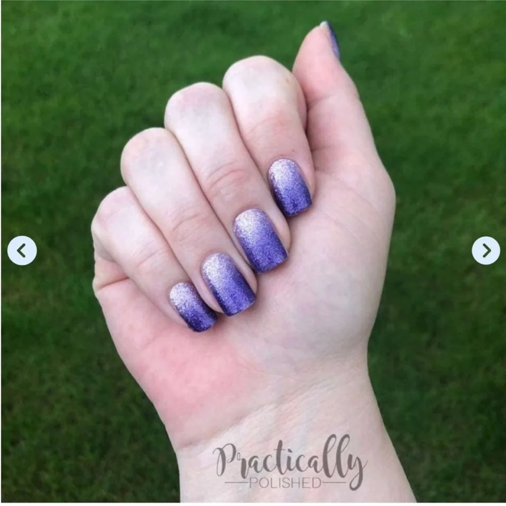 *Retired* Color Street: Achieve Grapeness (Petite) | Purple Gradient Glitter - Picture 7 of 14